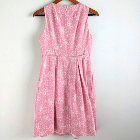 SHOSHANNA Pink Silk Blend Retro Midi Dress 4 50s Mod Twee Fit & Flare - Picture 2 of 11